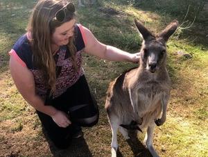 Christine Olson, Australia kangaroo interaction